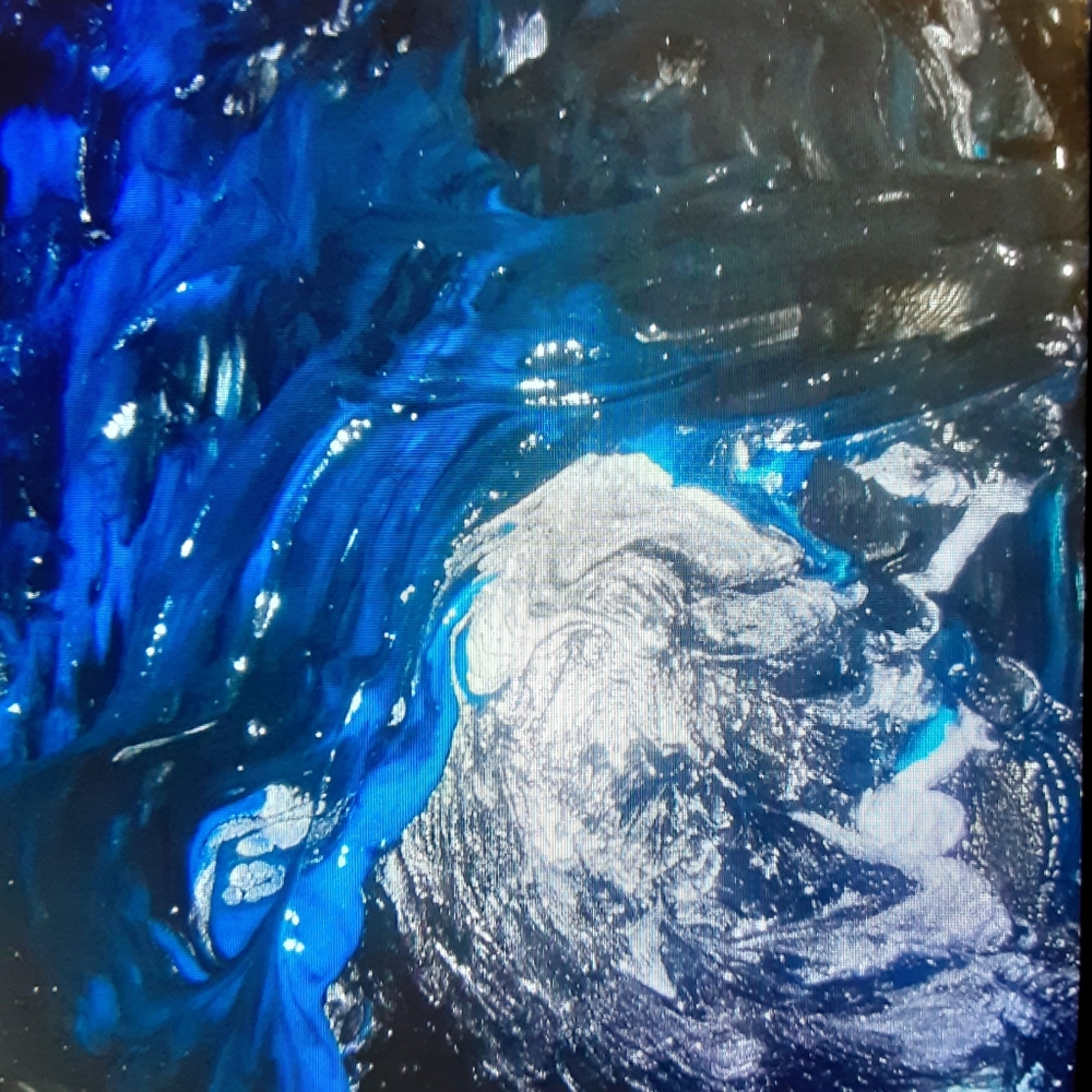 Art picture  blue storm